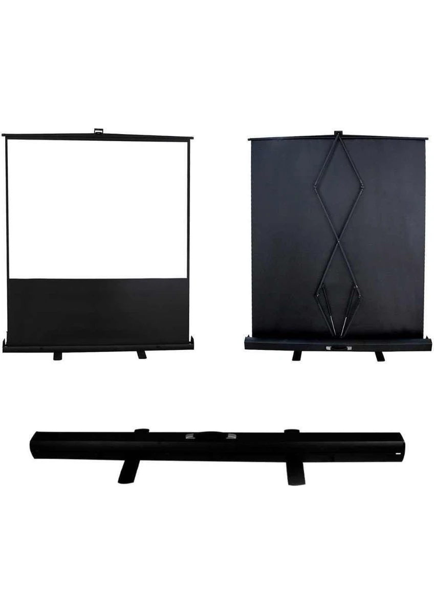 221x123 cm Taşınabilir Portatif Pull Up Floor Screen Projeksiyon Perdesi